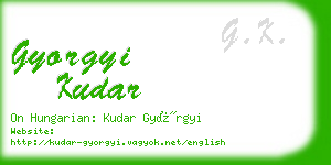 gyorgyi kudar business card